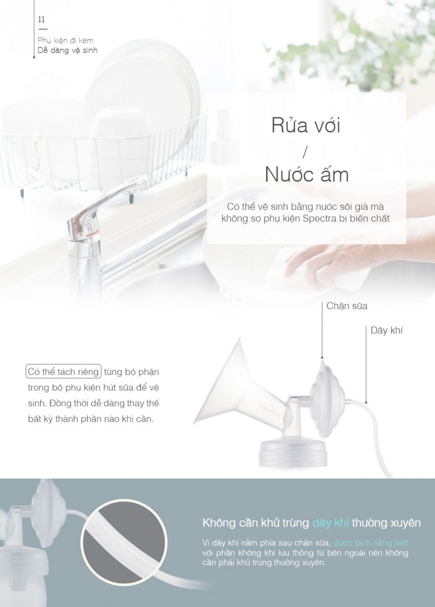 BỘ DỤNG CỤ PHỄU HÚT SỮA  SPECTRA - ảnh phụ