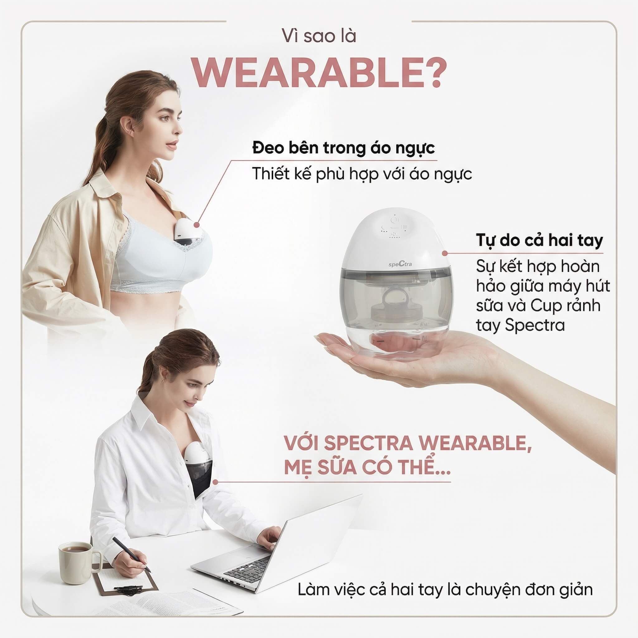 Máy Hút Sữa Không Dây Spectra Wearable - ảnh phụ