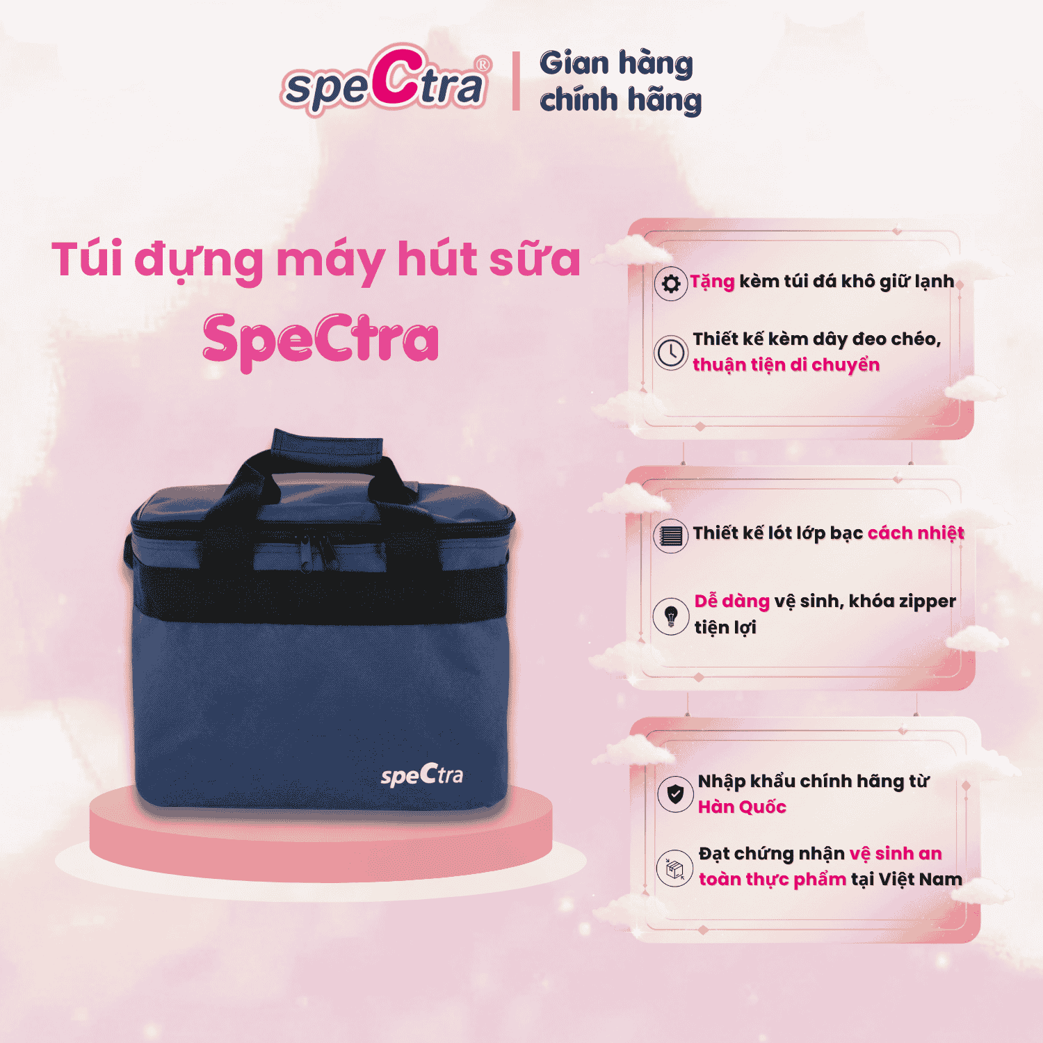 TÚI ĐỰNG MÁY HÚT SỮA SPECTRA - ảnh phụ