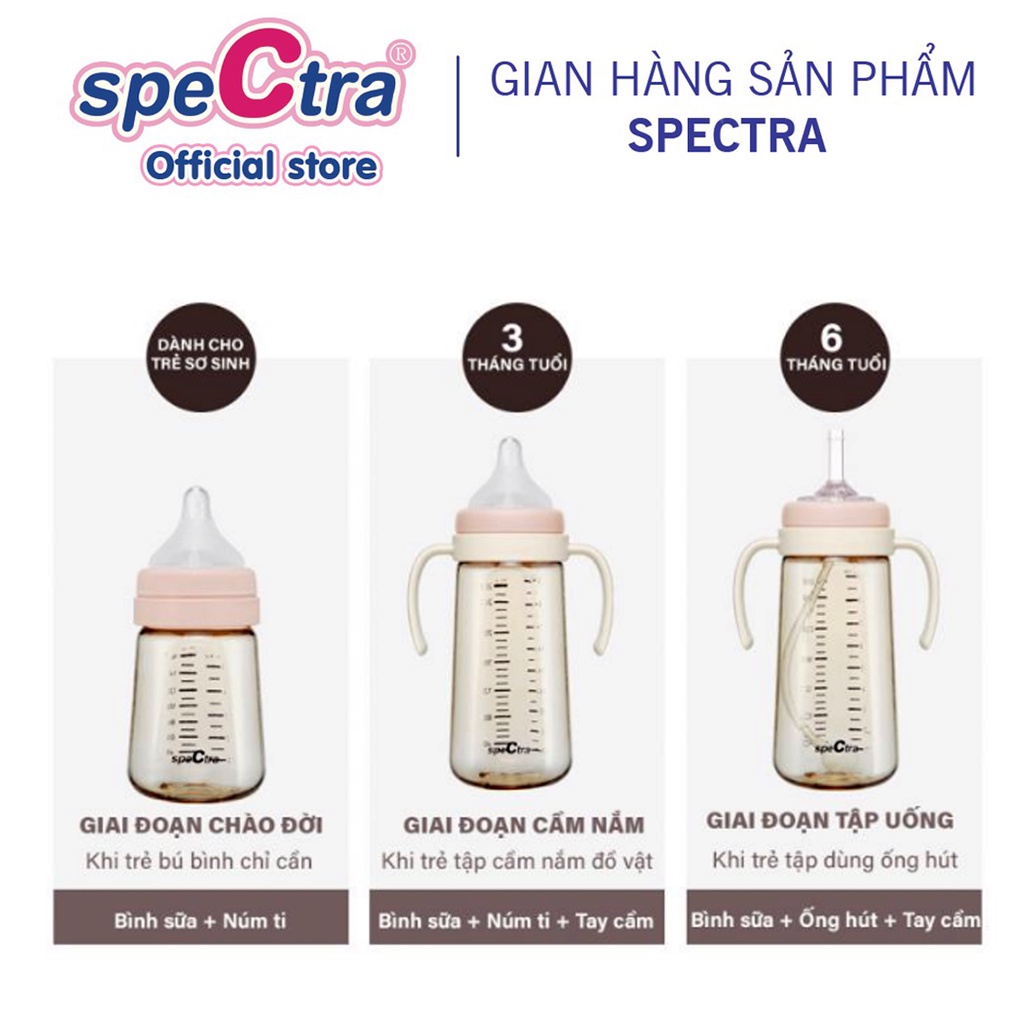 BÌNH SỮA PPSU CỔ RỘNG SPECTRA 160ML - ảnh phụ