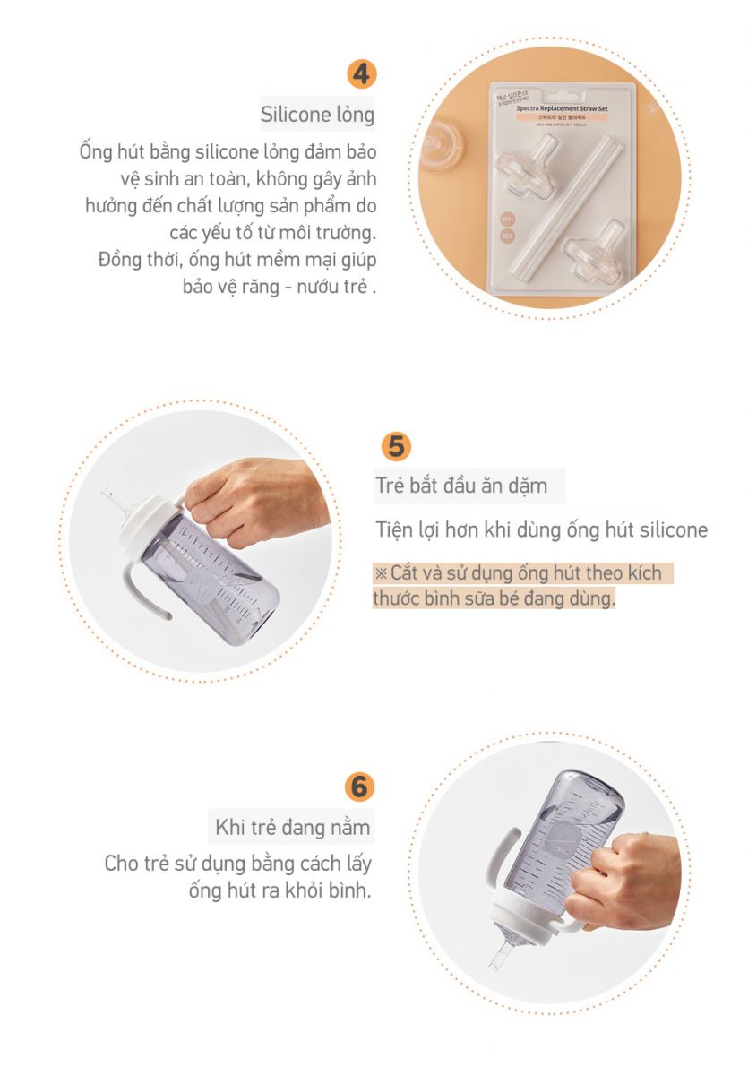 BỘ ỐNG HÚT THAY THẾ BÌNH SỮA SPECTRA - ảnh phụ