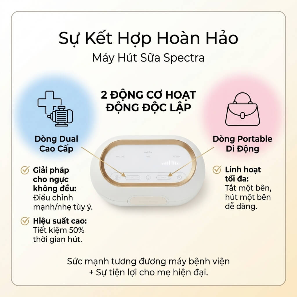Máy Hút Spectra Dual Compact — Điện Đôi Động Cơ Kép | Di Động - ảnh phụ