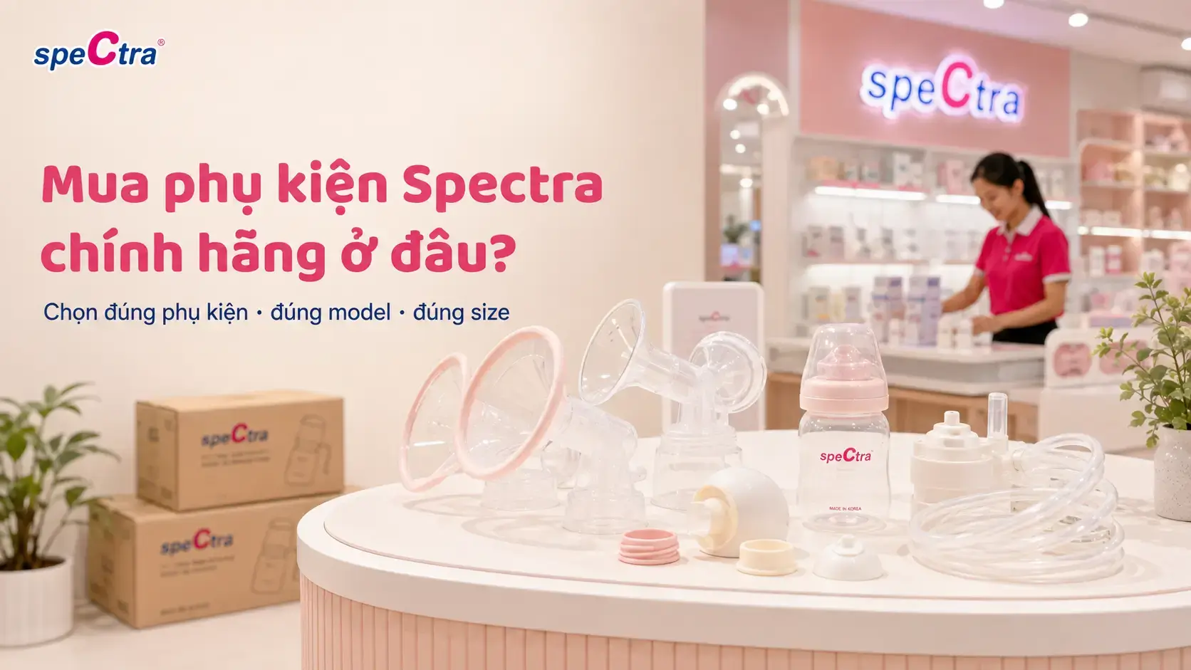 Mua phụ kiện máy hút sữa Spectra chính hãng ở đâu?