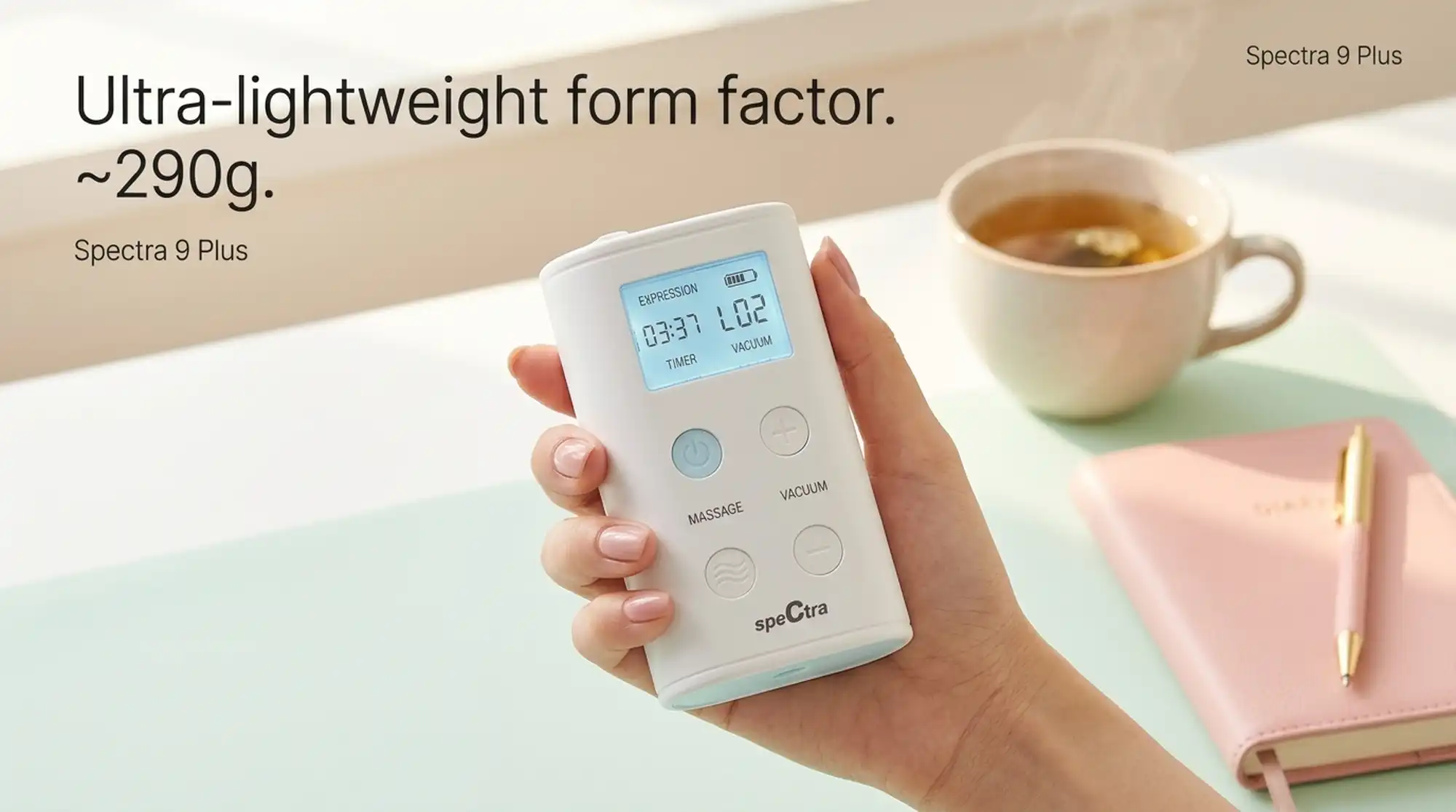 Minh họa góc tháo lắp và vệ sinh cúp Spectra Wearable 