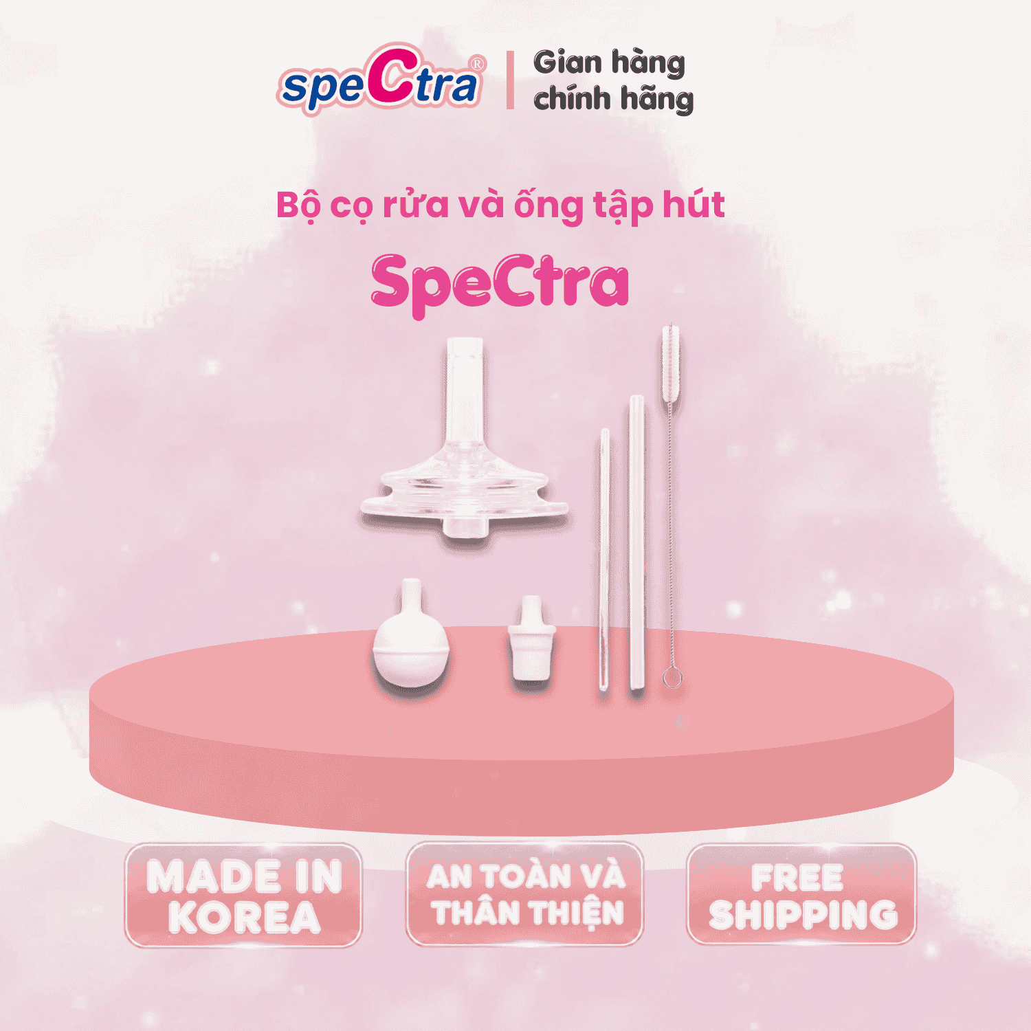 BỘ ỐNG TẬP HÚT KÈM BÓNG TRỌNG LỰC VÀ SET CỌ RỬA SPECTRA - ảnh phụ