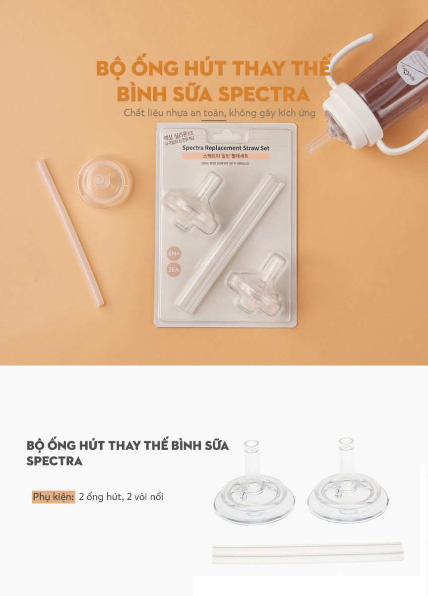 BỘ ỐNG HÚT THAY THẾ BÌNH SỮA SPECTRA - ảnh phụ